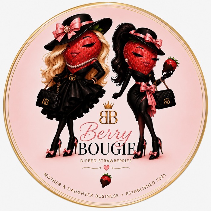 Berry Bougie mother-daughter business logo, established 2026